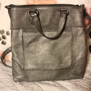 Frye Melissa Metallic Shopper Bag